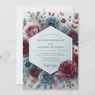 Invitation Noces Slate Rouge Somber Flora