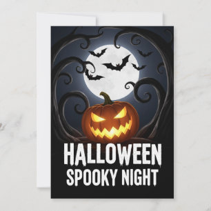 Invitation nocturne Éffrayante d'Halloween