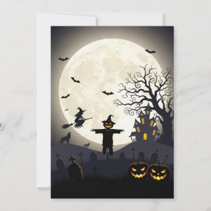 Invitation nocturne Éffrayante d'Halloween