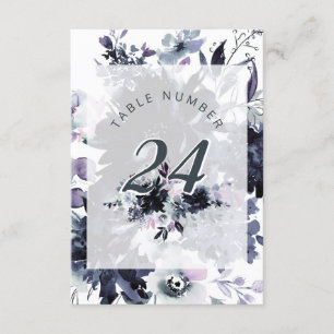 Invitation Nocturne Floral encadré Chic Mariage Numéros de ta