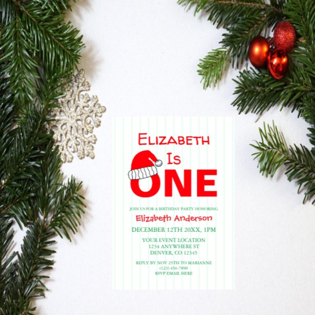 Invitation Noël 1er anniversaire (Créateur téléchargé)