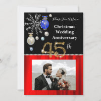 Noël 45e anniversaire du Mariage Noir & Or