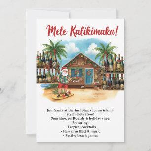 Invitation Noël à Hawaï party Hawaï “Mele Kalikimaka!”