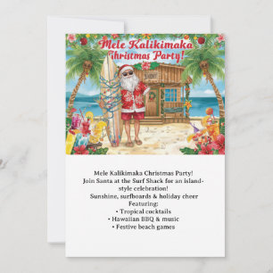 Invitation Noël à Hawaï party Hawaï “Mele Kalikimaka!”