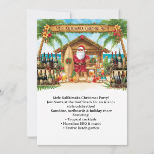 Invitation Noël à Hawaï party Hawaï “Mele Kalikimaka!”