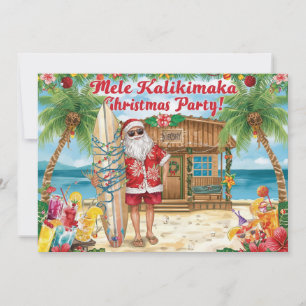 Invitation Noël à Hawaï party Hawaï “Mele Kalikimaka!”