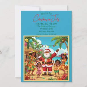 Invitation Noël à la fête de juillet