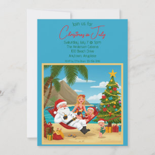 Invitation Noël à la fête de juillet