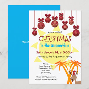 Invitation Noël à la fête d'été