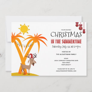 Invitation Noël à la fête d'été