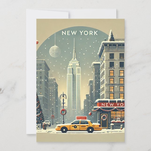 Invitation Noël à New York | Vacances de la Statue de la Libe (Devant)
