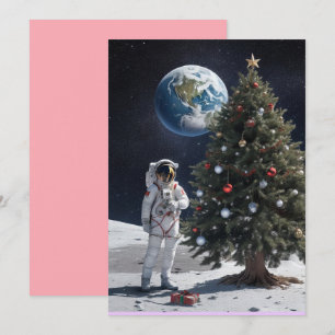 Invitation Noël à thème de l'espace