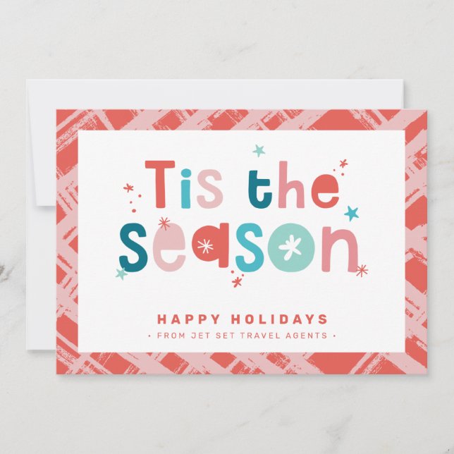 Invitation NOËL AFFAIRES MERCI c'est la citation de saison (Devant)