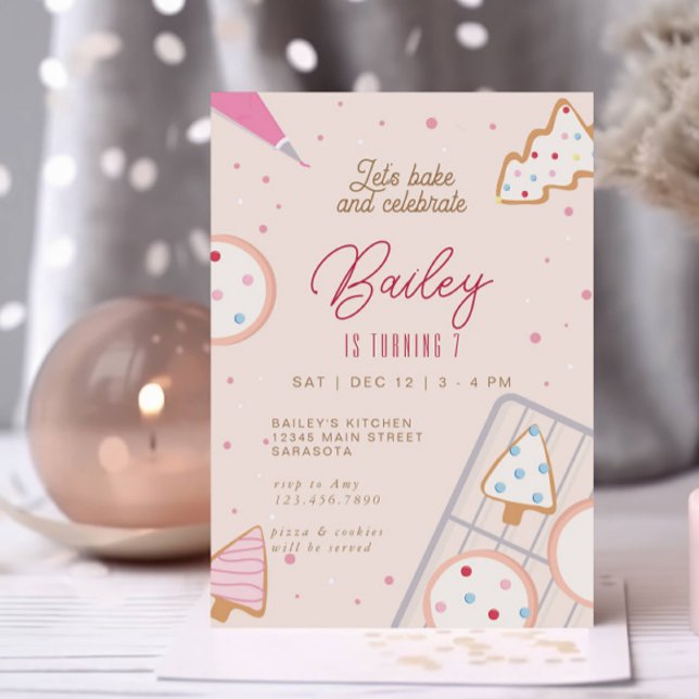 Invitation Noël Anniversaire de fête Cookie Décoration (Créateur téléchargé)