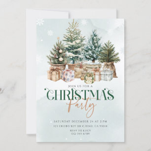 Invitation Noël Arbres Noël