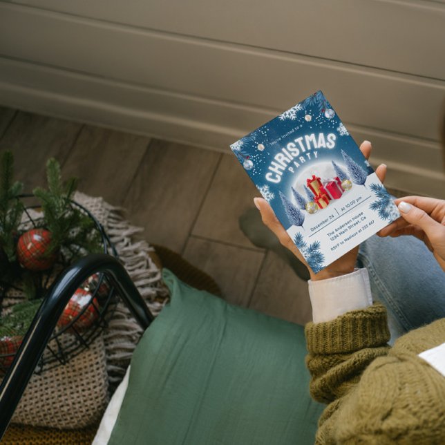 Invitation Noël Arbres Noël (Créateur téléchargé)