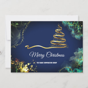 Invitation Noël arrive, Marble Style Golden Company