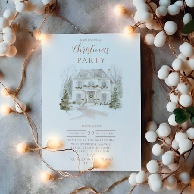 Invitation Noël au Manoir Rose (Créateur téléchargé)