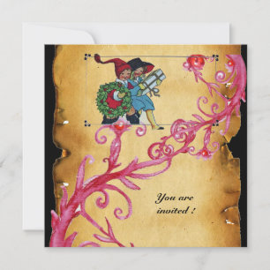 INVITATION NOËL BÉRIES MAGIQUES AVEC ENFANTS ET CADEAUX