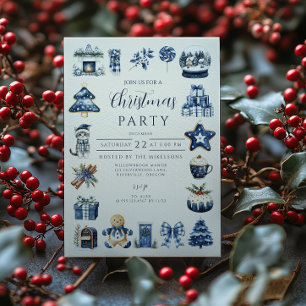 Invitation Noël Bleu Cosy