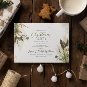 Invitation Noël bohème aquarelle   Fête de vacances
