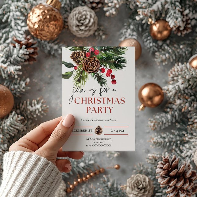 Invitation Noël Bright Fête Noël Bake (Créateur téléchargé)