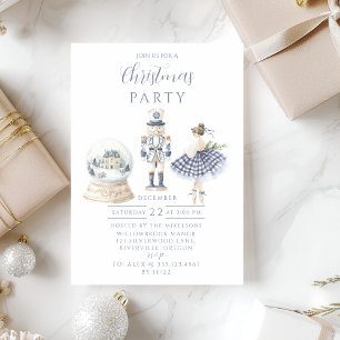 Invitation Noël Casse-Noisette Bleu