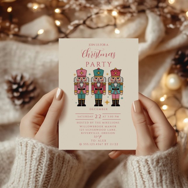 Invitation Noël Casse-Noisette Coloré (Créateur téléchargé)