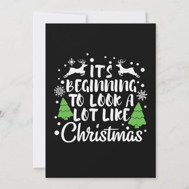 Invitation Noël C'est de plus en plus comme Noël (Devant)