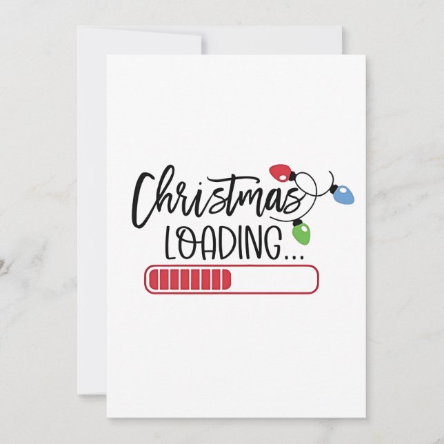 Invitation Noël Chargement des lumières de Noël (Devant)