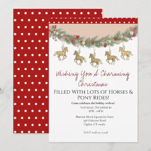 Invitation Noël Charming Horse