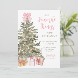 Invitation Noël Choses favorites Échange de cadeaux Invitatio