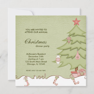 Invitation Noel Christmas Dinner