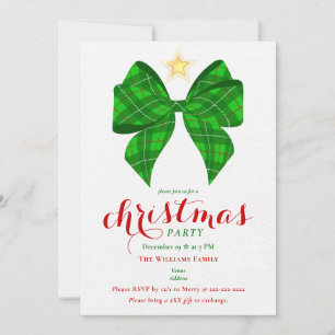 Invitation Noël Cocktail de Travail Friendsmas Xmas Ruban Ver