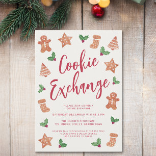 Invitation Noël Cookie Exchange Party