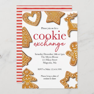 Invitation Noël Cookie Exchange Party