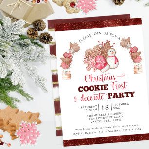Invitation Noël Cookie Frost et Décorer la fête