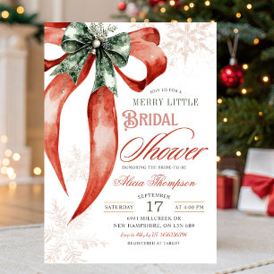 Invitation Noël Coquette Joyeuse Petite Fête de Mariage