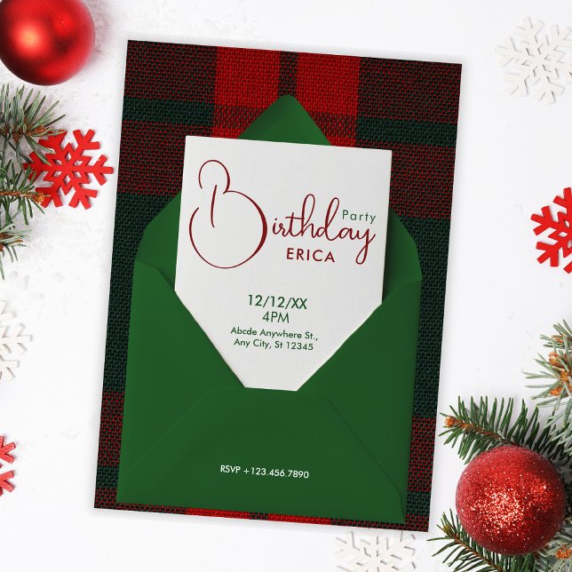 Invitation Noël d'anniversaire (Créateur téléchargé)
