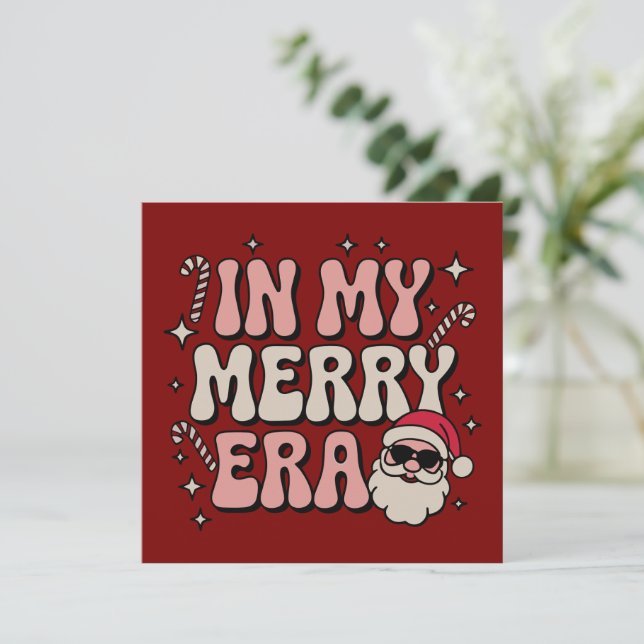 Invitation Noël dans mon époque joyeuse et mignonne de Noël (Debout devant)