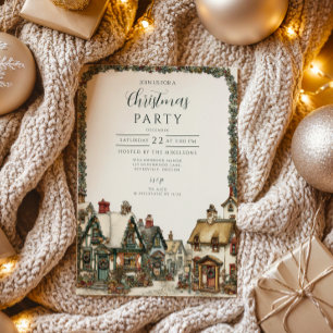 Invitation Noël dans un chalet rustique d'hiver