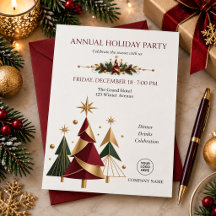 Noël de fête d'entreprise géométrique moderne