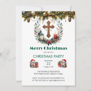 Invitation Noël de la Croix vintage