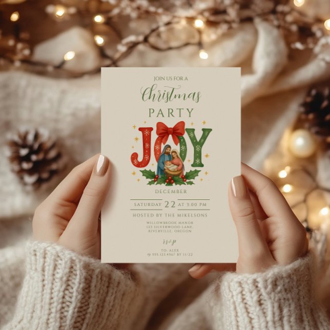 Invitation Noël de la Nativité Religieuse (Créateur téléchargé)