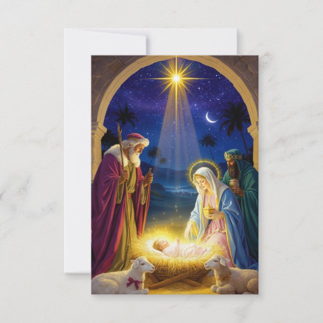 Invitation Noël de la Sainte Nativité (Devant)
