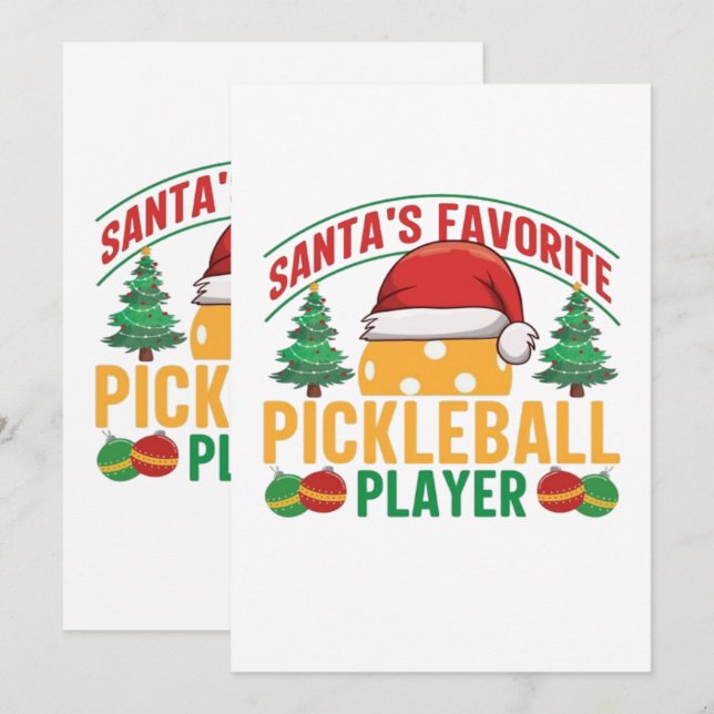 Invitation Noël de pickleball  (Devant / Derrière)