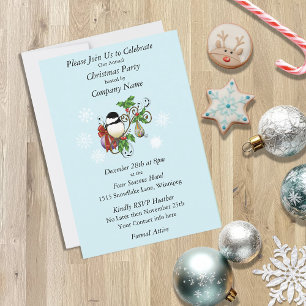 Invitation Noël de poulet d'hiver