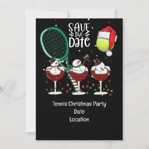 Invitation Noël de tennis avec le Père Noël La plupart du tem