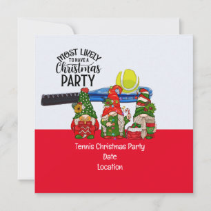 Invitation Noël de tennis avec le Père Noël La plupart du tem