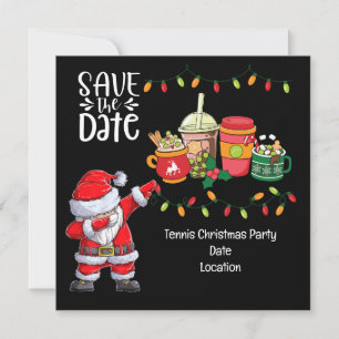 Invitation Noël de tennis avec le Père Noël La plupart du tem